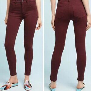 Adriano Goldschmied Maroon Cotton Blend Abbey Ankle Jeans Size 26 R